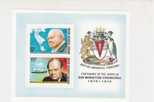 British Antarctic Territory Sir Winston Churchill MNH Mini Stamps Sheet Ref27110