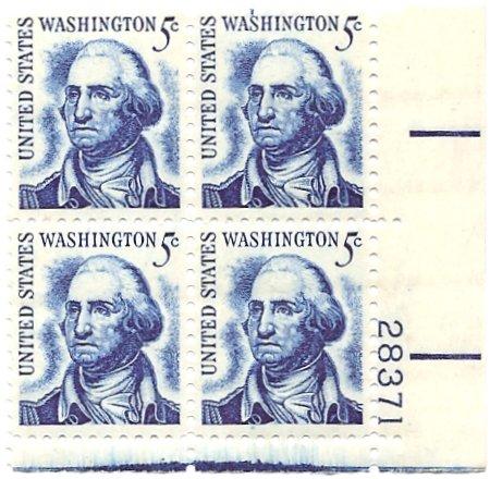 US 1283 (mnh, plate block) 5