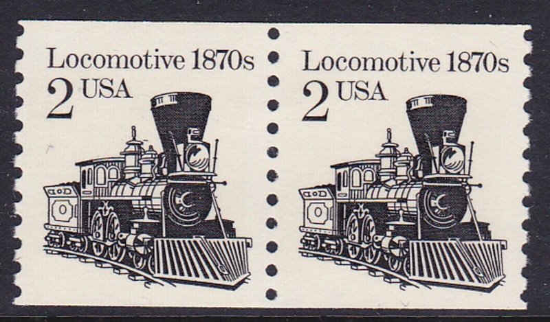 Pair 2c Locomotive B Press US #2226 Block Tag F-VF , MNH