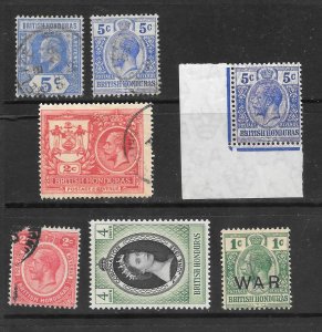 British Honduras Mint & Used Lot of 7 Different stamps 2017 CV $5.85