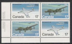 Canada #874a LL PL BL Military Aircraft 17
