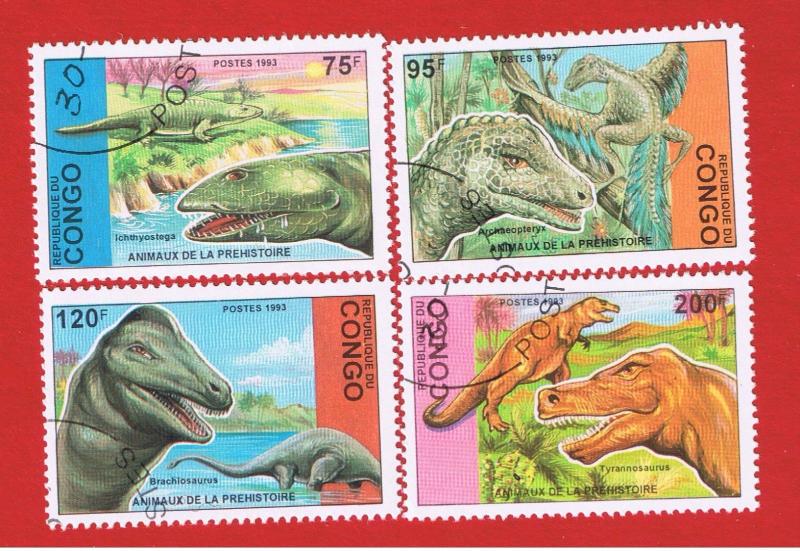 Congo Peoples Republic  #1043-1046  VF used Short Set   Free S/H