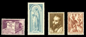 Greece #535-538 Cat$218, 1951 1900th Anniversary of St. Paul's Visit to Athen...