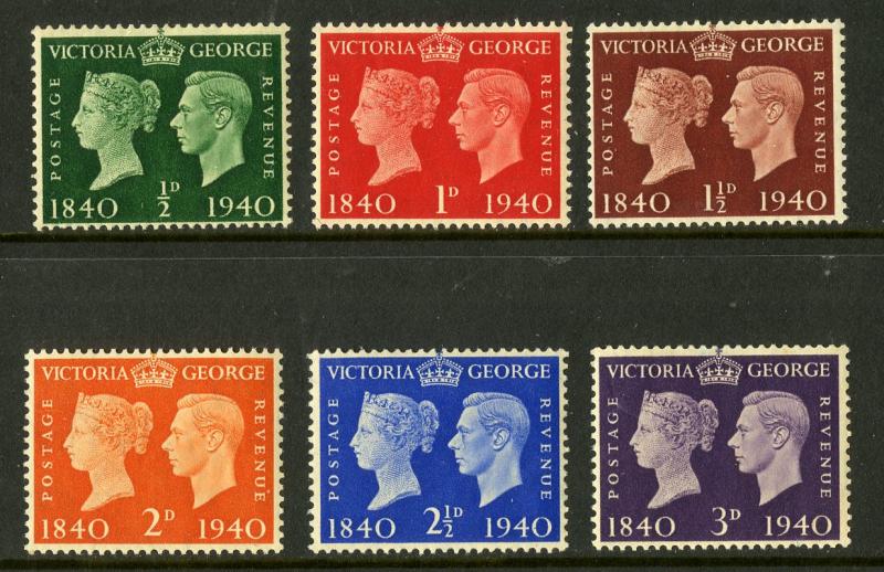 GREAT BRITAIN 252-257 MNH SCV $5.80 BIN $3.00 ROYALTY