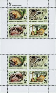 Pangolins Stamp Phataginus Tricuspis Wild Animal S/S MNH #3454-3457