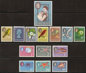 St Helena Scott 159-72 Unused HOG - 1961 Flora and Fauna Complete - SCV $73.10