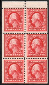 MALACK 375a F-VF OG Hr, Booklet Pane of 6, vivid color! f0367