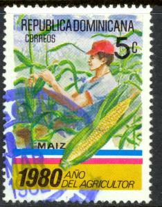 DOMINICAN REPUBLIC 1980 5c CORN Agriculture Year Issue Sc 829 VFU