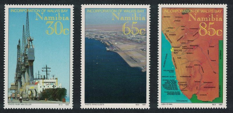 Namibia Incorporation of Walvis Bay Territory into Namibia 3v SG#641-643