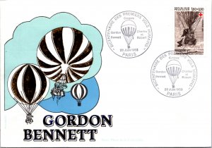 France, Worldwide First Day Cover, Balloons