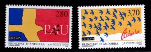 French Andorra Scott 448-449 MNH**  stamp