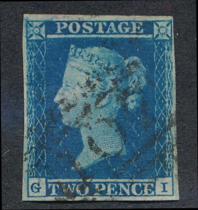 GREAT BRITAIN SCOTT #4 USED LIGHT CANCEL 4p VICTORIA 