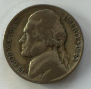 1943/42 P Jefferson Nickel FreeShipping