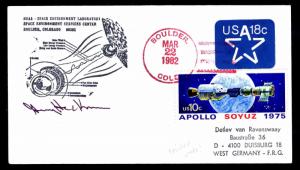 1982 LAUNCH COLUMBIA STS-3 - NOAA SPACE ENVIRONMENT LAB - SIGNED  (ESP#2610)