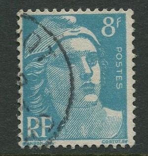 France - Scott 599 - General Definitive Issue -1948 - Used - Single 8fr Stamp