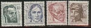 Czechoslovakia Scott 1362-5 used stamp Favor canceled set