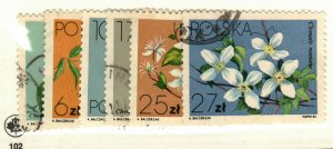 Poland #2610-15 used flowers