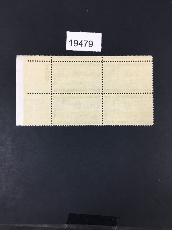 MOMEN: US STAMPS # 1005 MINT OG NH PLATE BLOCK LOT #19479
