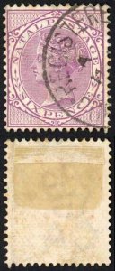 Natal SG103 6d Mauve Wmk CA Cat 3.50 pounds