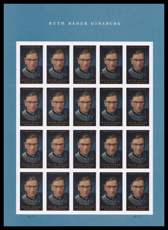 US 5821 Ruth Bader Ginsburg F sheet 20 MNH 2023