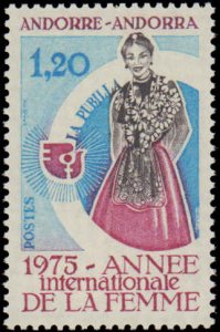 Andorra French Administration #243, Complete Set, 1975, Never Hinged