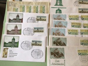 Germany A. T. M. Postage Labels 28 Stamps Covers Ref A1186