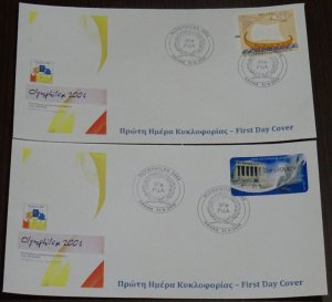 Greece 2004 Olymphilex With ATM Stamps Isthmia Cancel Unofficial FDC