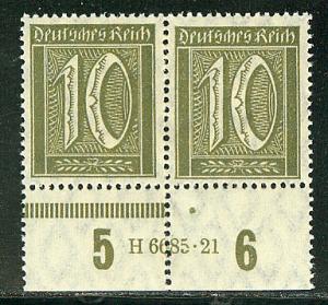 Germany Reich Scott # 138, pair, mint nh, variation HAN