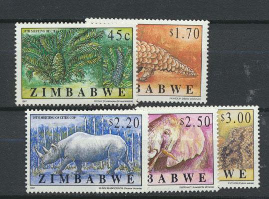 Zimbabwe SG 942 -  SG 947 short set  missing 943 Mint Never Hinged