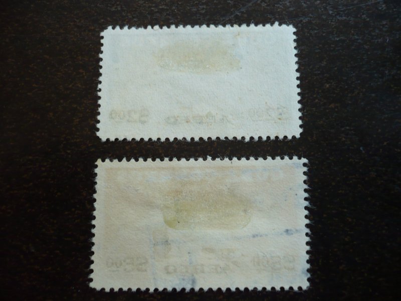 Stamps - Cuba -Scott# C120-C121 - Used Set of 2 Air Mail Stamps