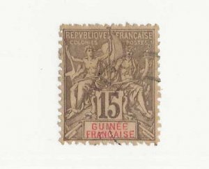 French Guinea Sc #8   15c  used VF