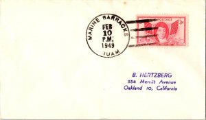 Guam 3c Francis Scott Key 1949 Marine Barracks, Guam to Oakland, Calif.  Phil...