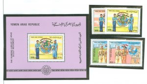 Yemen #512-515/513a Mint (NH) Souvenir Sheet (Scouts)