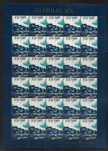 Faroe Islands 1984, 1985 Christmas Seals Full Sheets