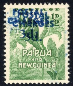 Papua New Guinea 1960 Postage Due RARE Double Surcharge Sc# J2a, SG# D3a Mint NH