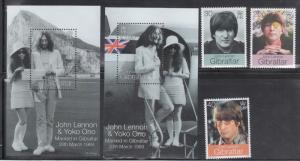 Gibraltar 802-806 John Lennon Mint NH