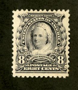 US Stamps # 306 8c Martha Washington SUPERB OG LH Choice