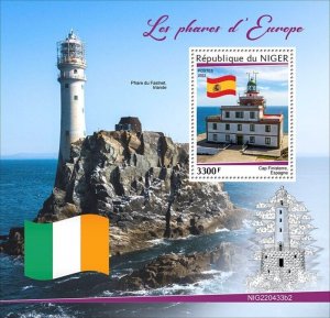 Niger - 2022 European Lighthouses - Stamp Souvenir Sheet - NIG220433b2