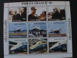 ​KYRGYZSTAN-PHILEX FRANCE'99 WORLD STAMPS SHOW-MNH-SHEET-VERY FINE LAST ONE