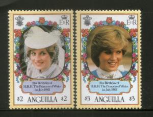 Anguilla 1982 Princess Diana Queen Royality Sc 489-90 MNH # 2558