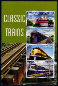 [63371] Union Island St. Vincent 2014 Railway Train Eisenbahn Sheet MNH