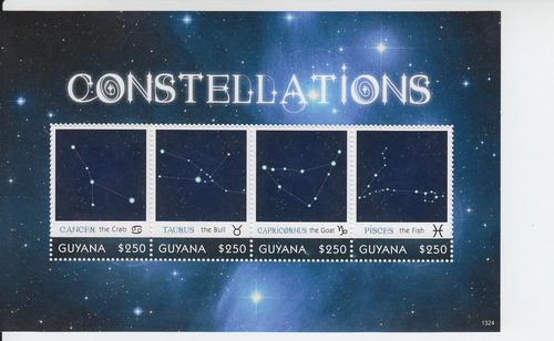 2013 Guyana Constellations MS4 (Scott 4244) MNH