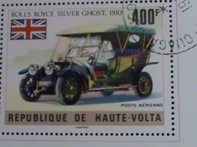 ​UPPER VOLTA 1975-WORLD FAMOUS CLASSIC ANTIQUE CARS -CTO S/S VERY FINE