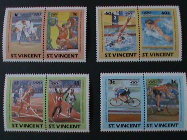 ST.VINCENT-1984-SC#765-8 -SUMMER OLYMPIC GAMES-PAIRS- MNH-COMPLETE SET VF