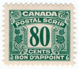 (I.B) Canada Revenue : Postal Scrip 80c