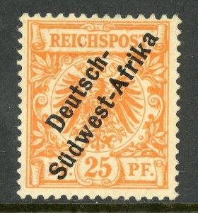 Germany 1897 Southwest Africa 25pf Orange Scott #5 MNH F540