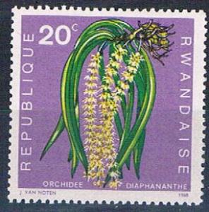 Rwanda 256 Unused Diaphant Orchid (R0396)+