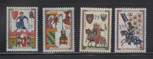 Liechtenstein #381-84 (1963 Minnesinger set) VFMNH  CV $3.15