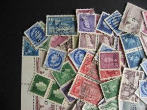 CANADA 100 OFFICIAL stamps mixture (some heavy duplication,mixed condition)