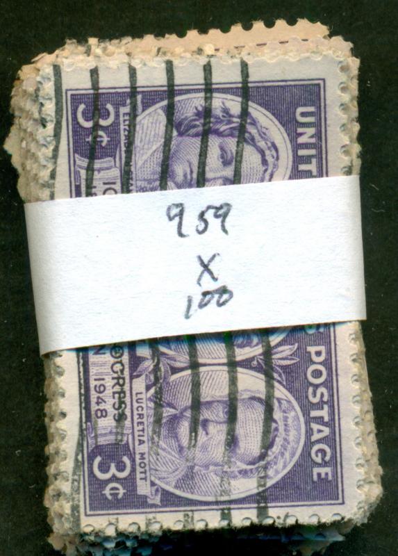 SCOTT # 959, USED, 100 STAMPS, GREAT PRICE!